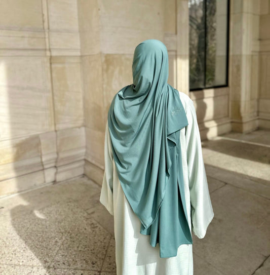 Hijab en Royal Jersey - Turquoise Blue