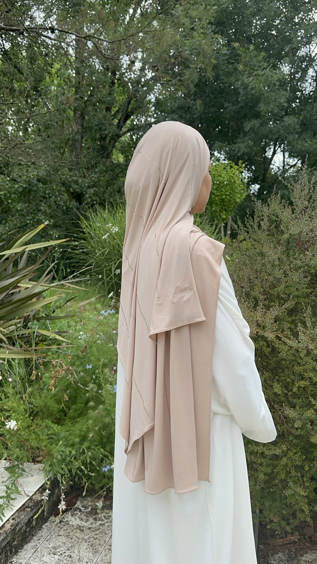 Hijab en Royal Jersey - Nude Pearl